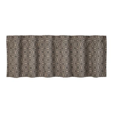 Custom House Black Tan Jacquard Valance 18x60 - The Fox Decor